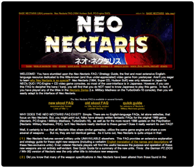  Neo Nectaris FAQ, circa 2003  
