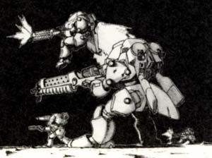 Light and heavy infantry on the moon