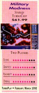 Military Madness mini-review from TurboPlay Feb / March 1992